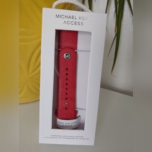 Michael Kors red rubber apple watch band